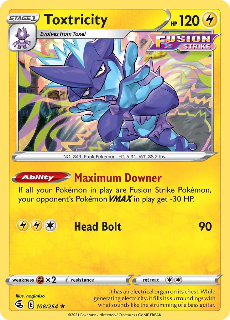 Fusion Strike Holo Toxtricity #108/264